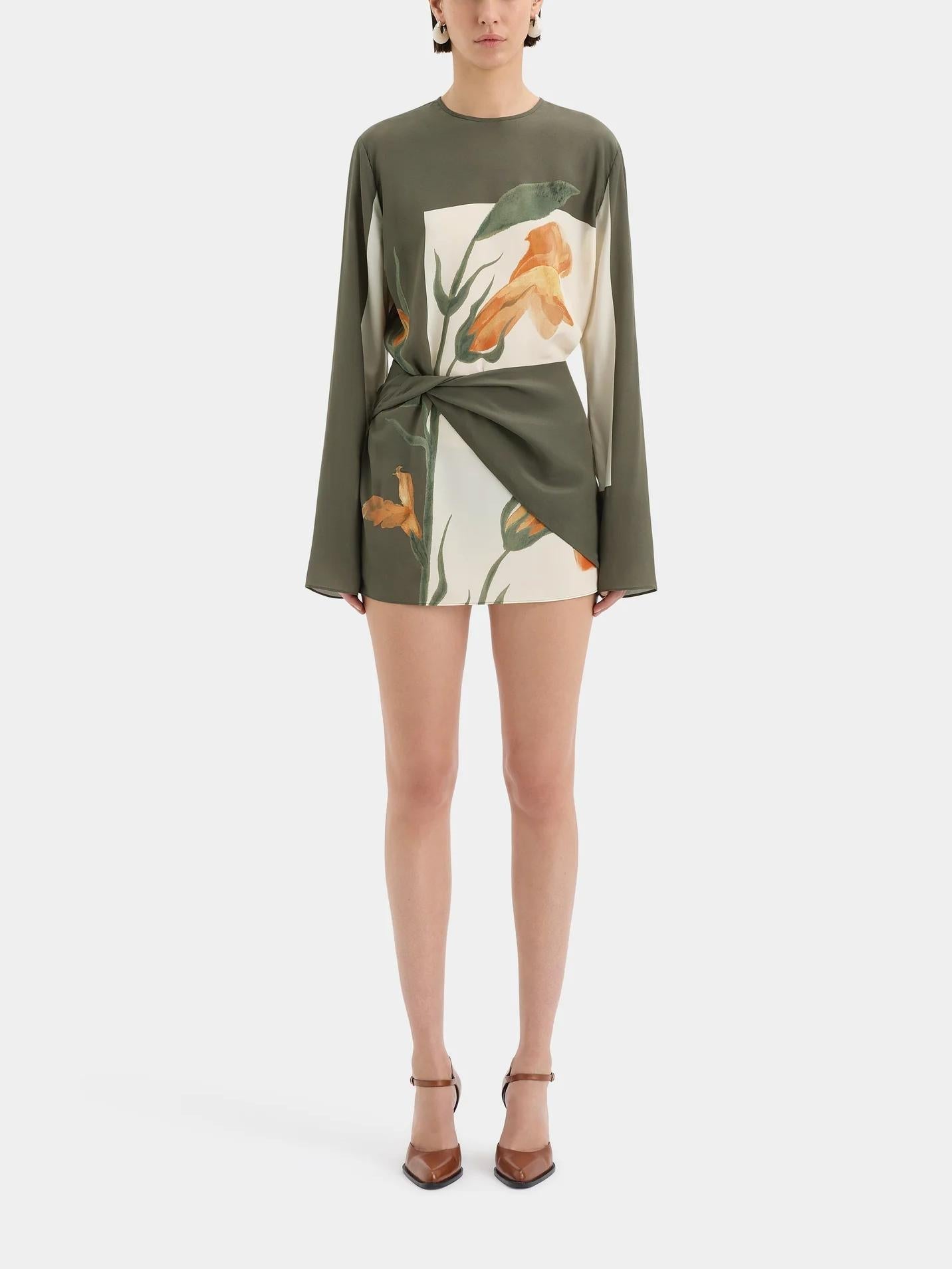 Woman Twist Front Floral Mini Dress | Darielyn
