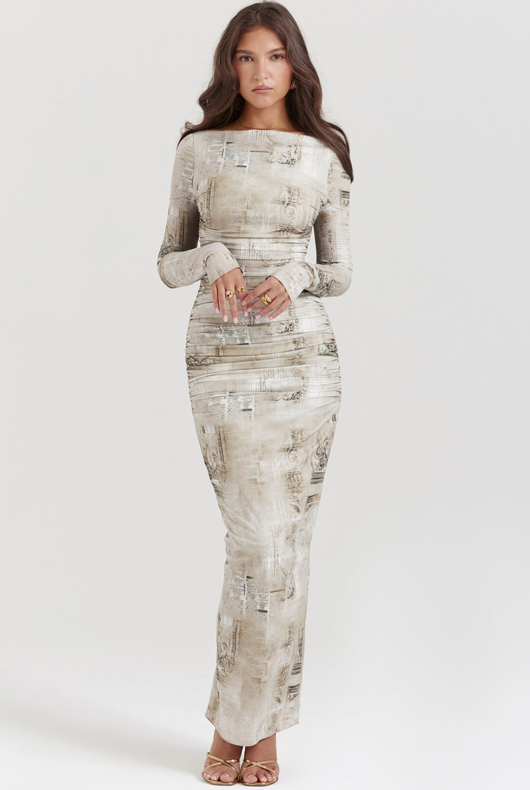 Women Modern Abstract Maxi Dress | Zendra