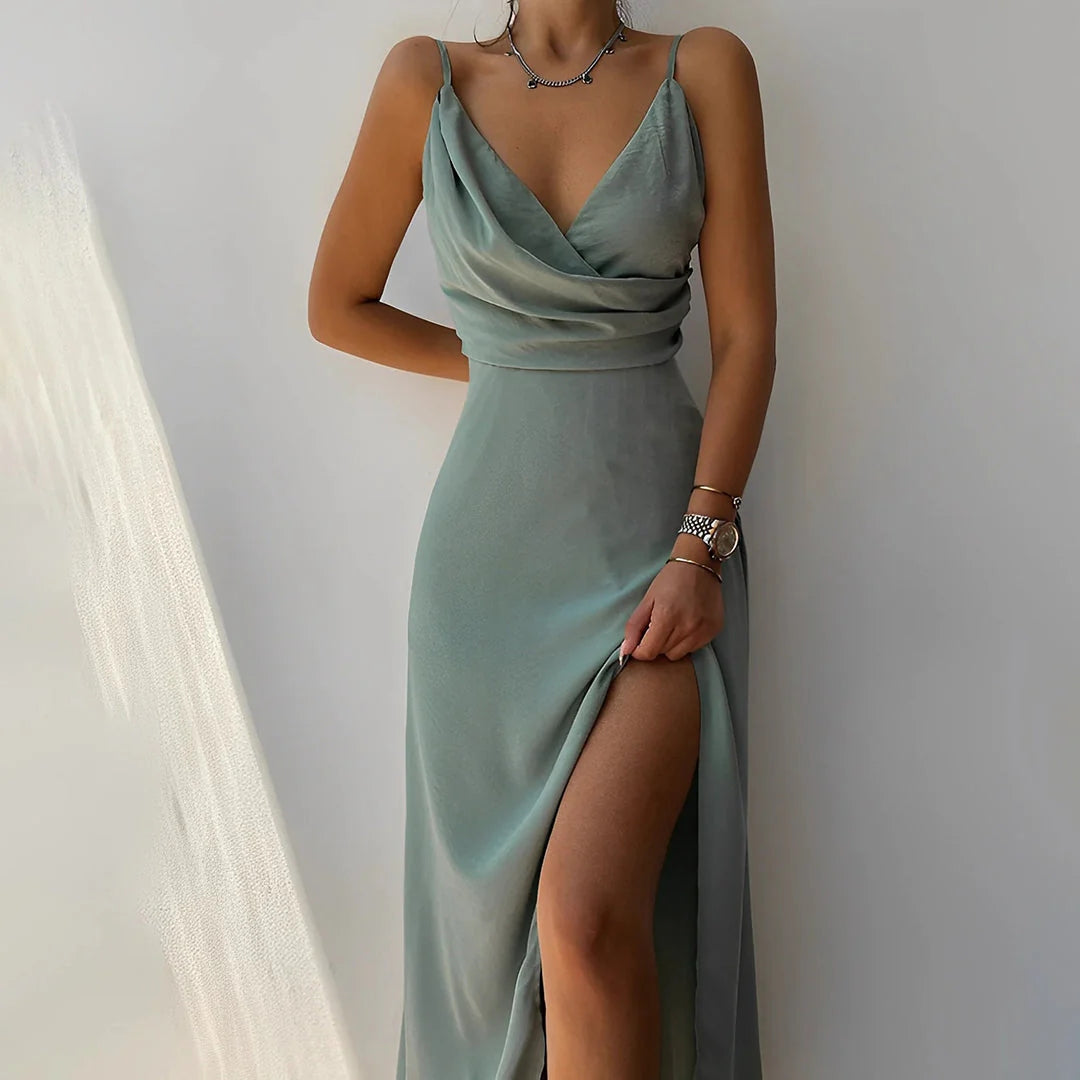Sophie | Elegant Long Polyester Dress for Women