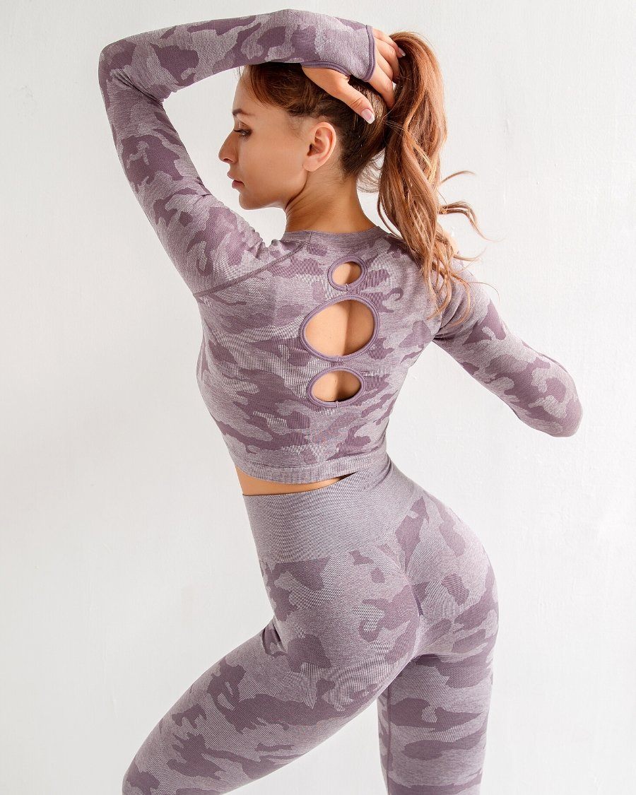 Women Seamless Camo Leggings | Helisette