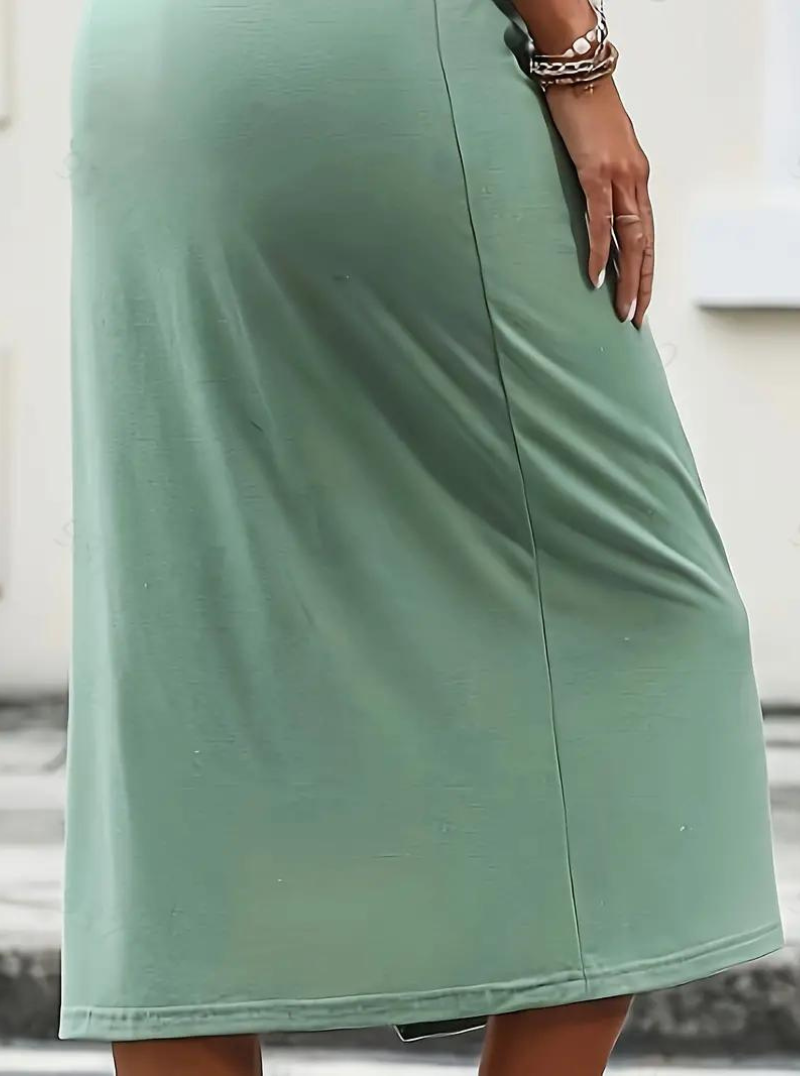 Women Drawstring Waist Midi Dress | Sophia