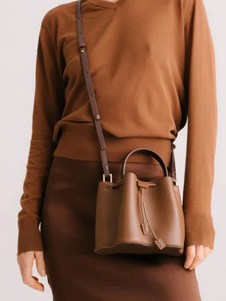 Women Ruched Drawstring Mini Bucket Bags | Cynthia