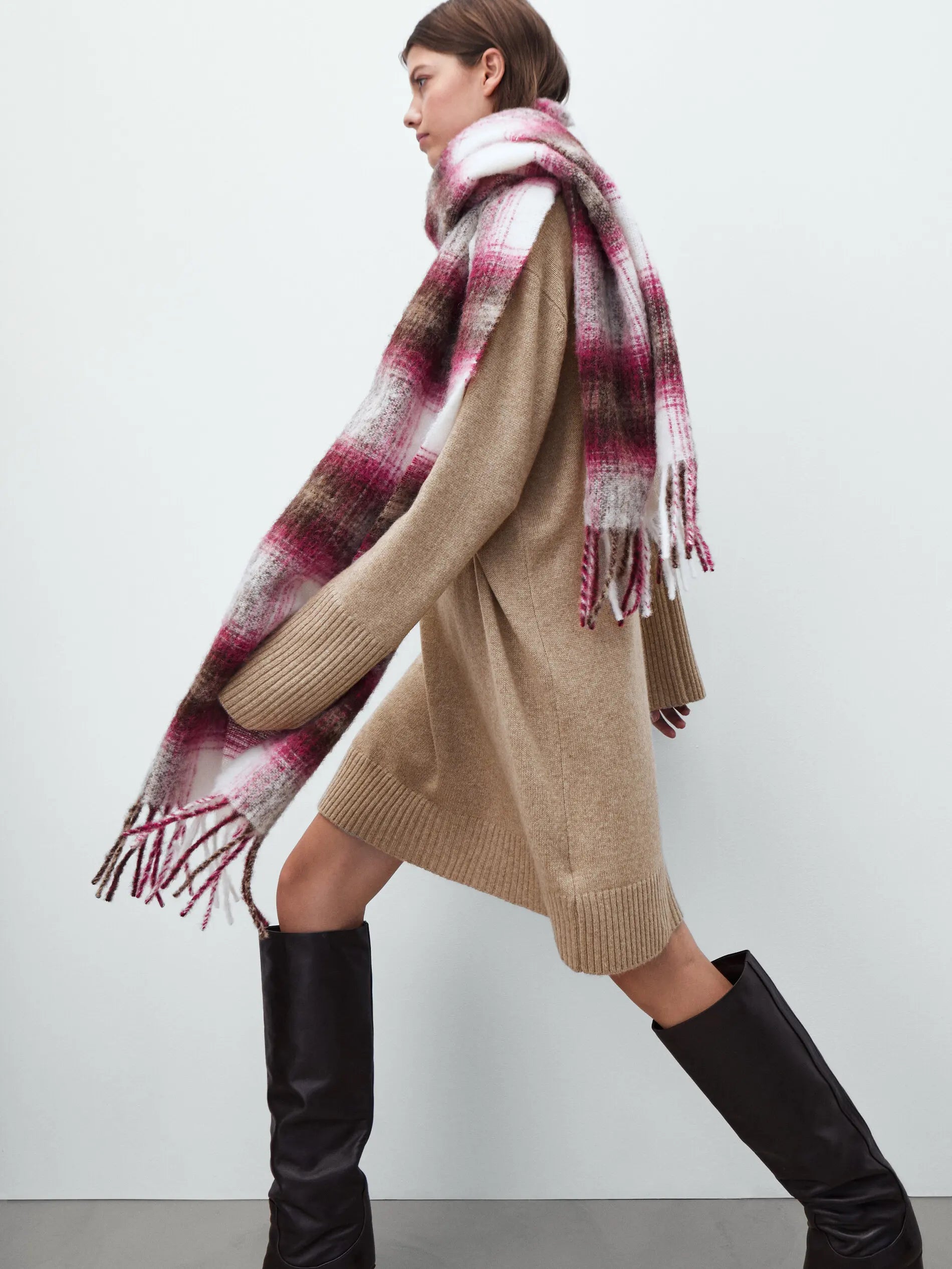 Women Oversized Turtleneck Sweater Dress | Fayetta