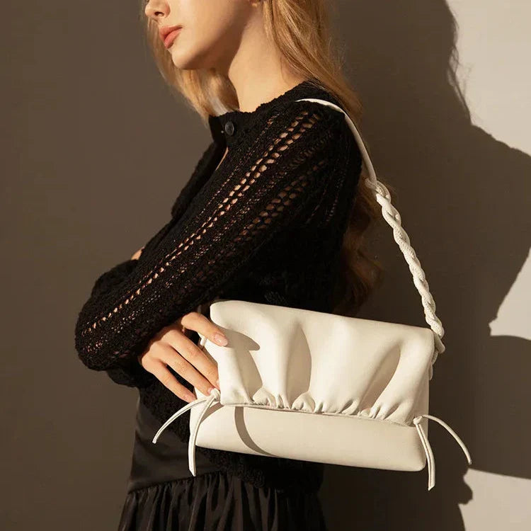 Women Ruched Detail Flap Bag | Alba