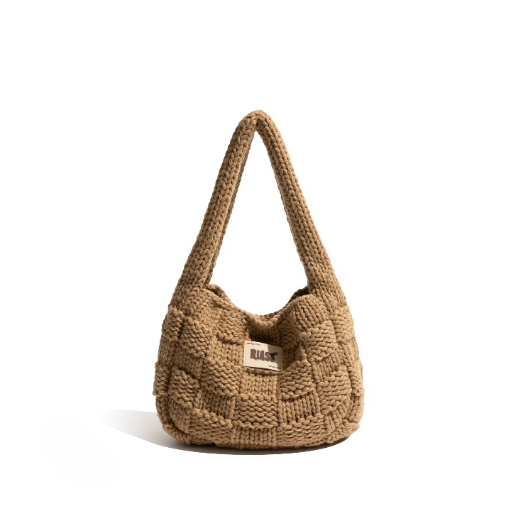 Women Checks Knit Mini Hobo Bag | Charlotte