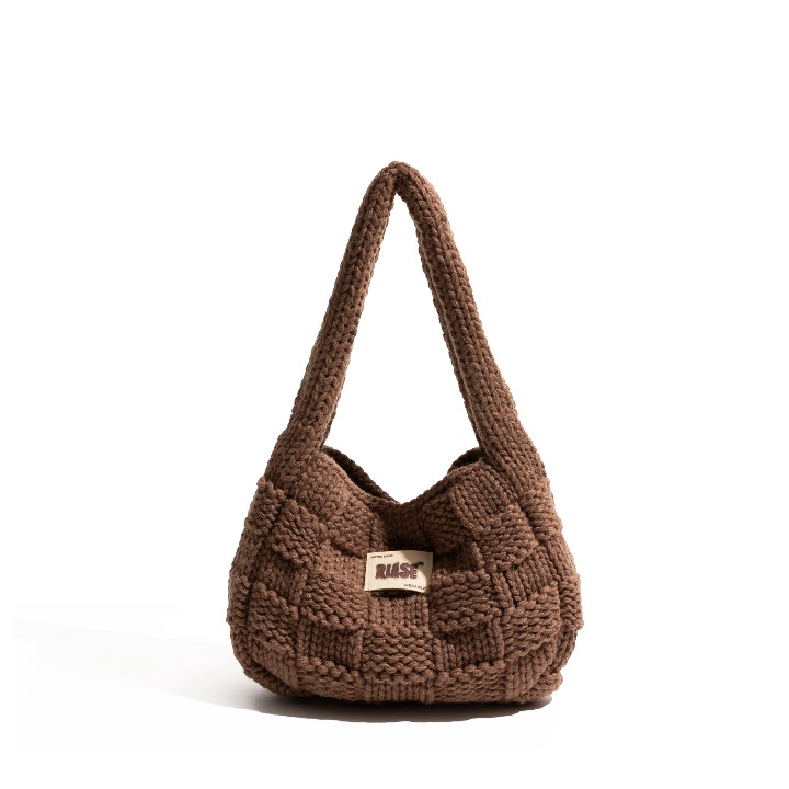 Women Checks Knit Mini Hobo Bag | Charlotte