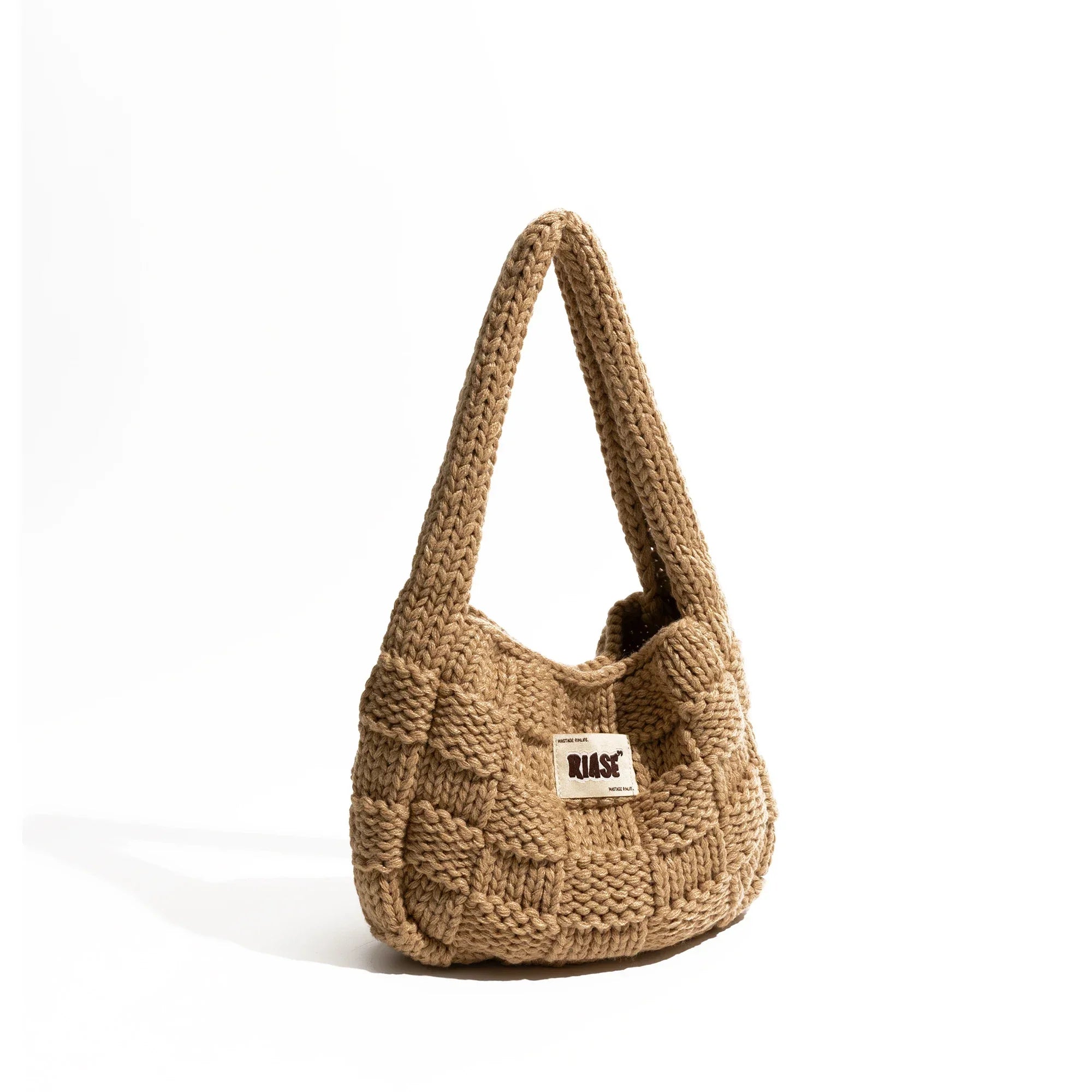 Women Checks Knit Mini Hobo Bag | Charlotte