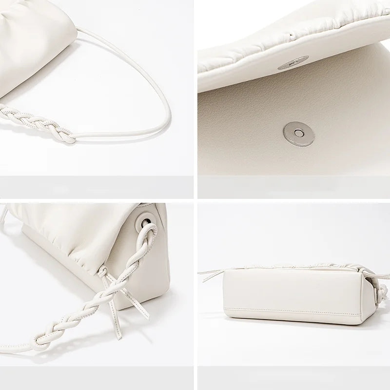 Women Ruched Detail Flap Bag | Alba