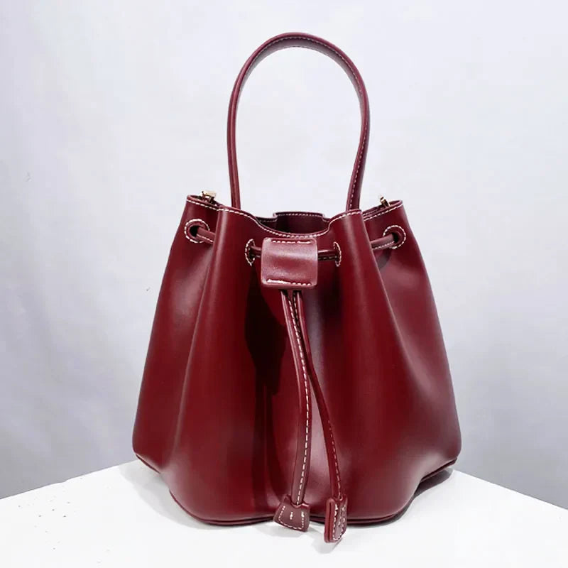 Women Ruched Drawstring Mini Bucket Bags | Cynthia