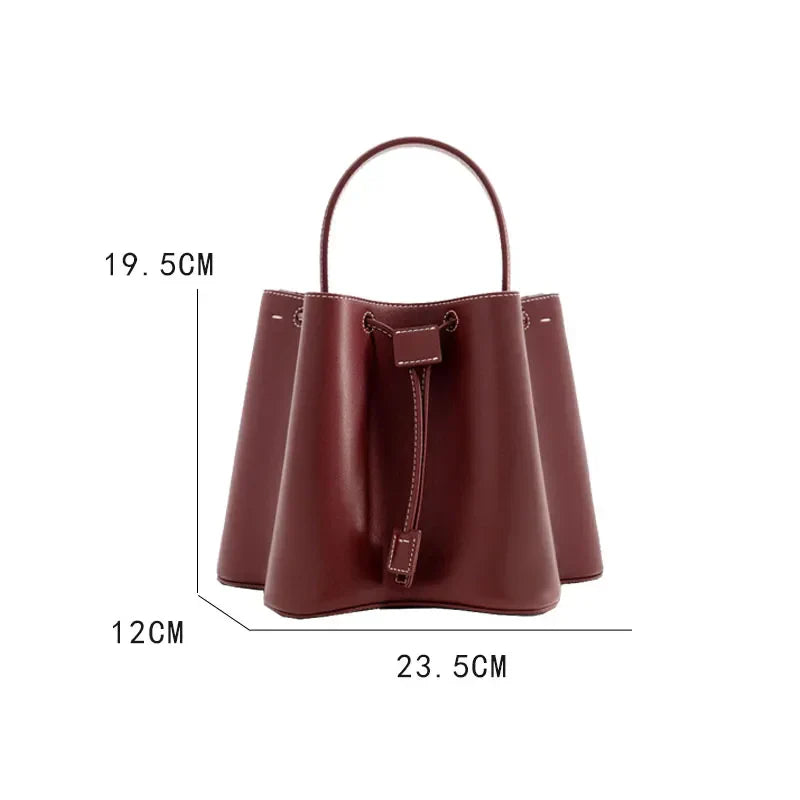 Women Ruched Drawstring Mini Bucket Bags | Cynthia