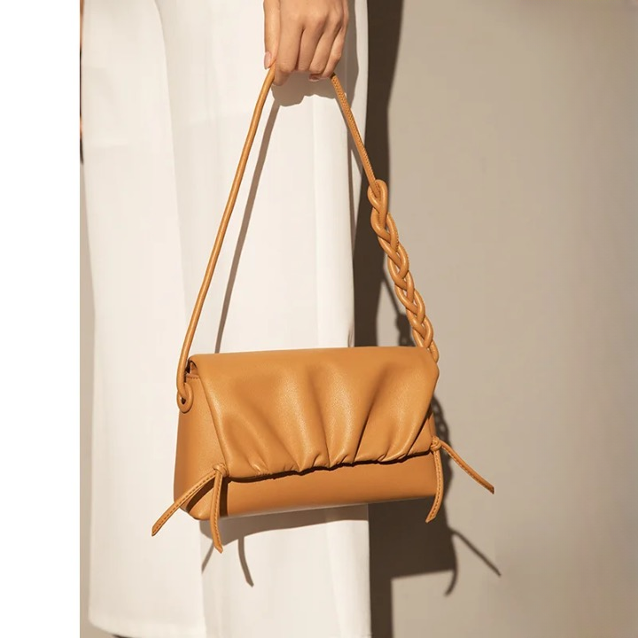 Women Ruched Detail Flap Bag | Alba