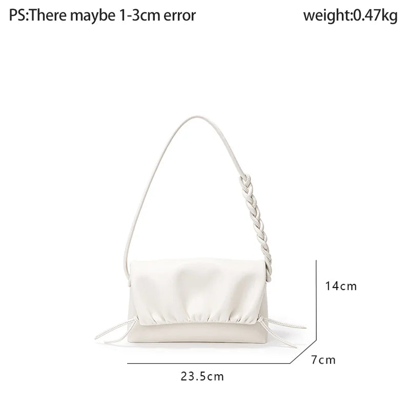 Women Ruched Detail Flap Bag | Alba