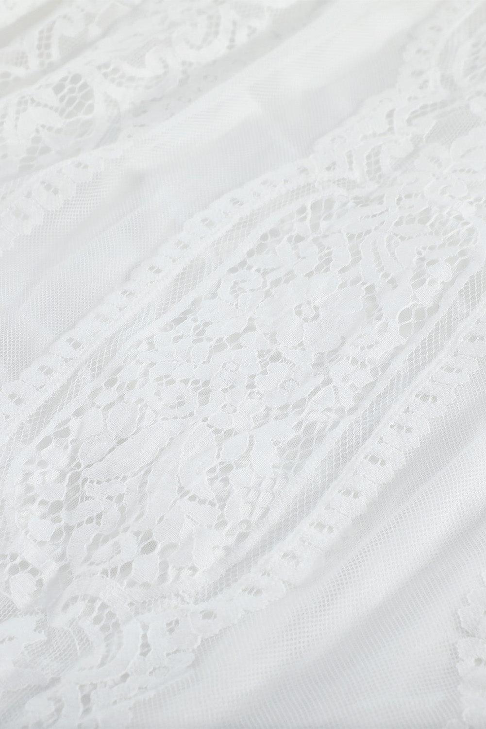Women Elegant Royal Lace Maxi Dress with V-Neckline | Keana