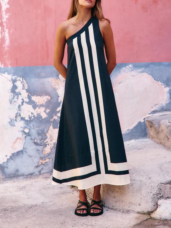 Woman Asymmetrical Midi Dress | Anora