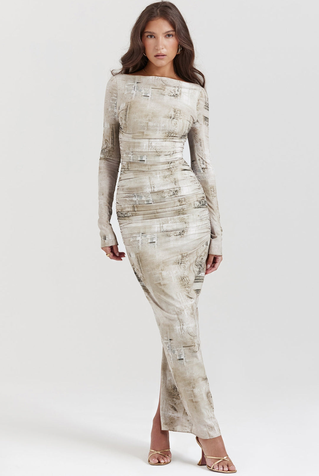Women Modern Abstract Maxi Dress | Zendra