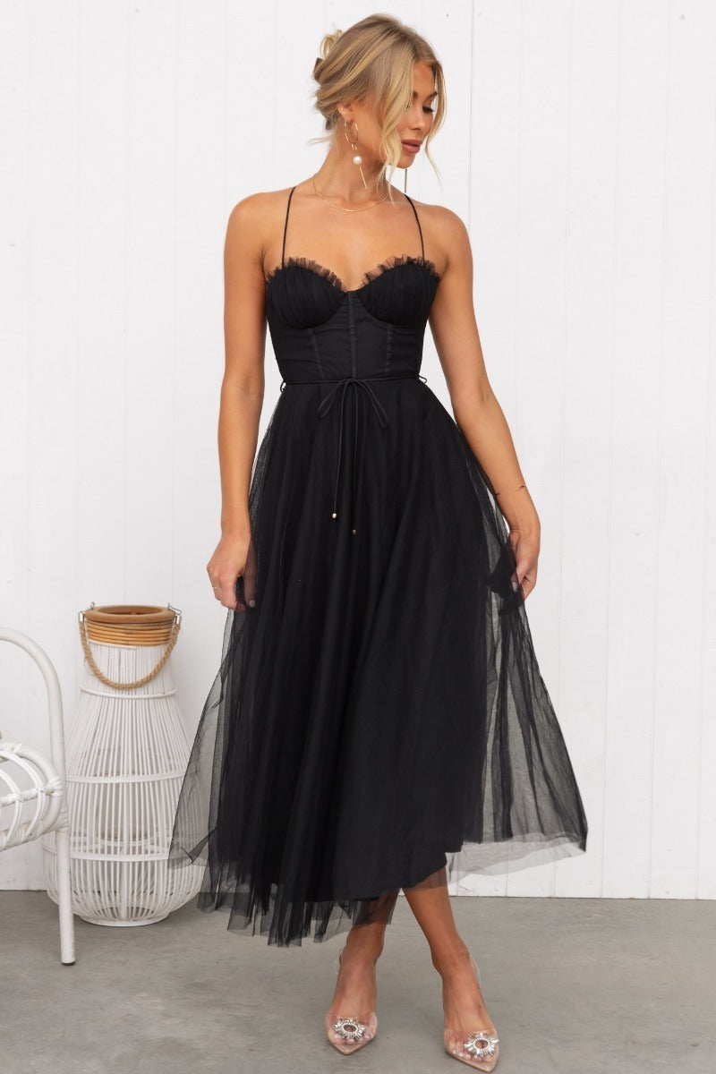 Women Romantic Tulle Midi Dress | Amélie