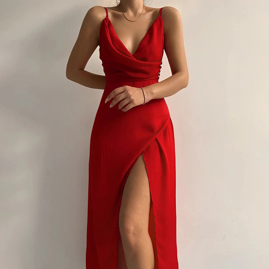 Sophie | Elegant Long Polyester Dress for Women