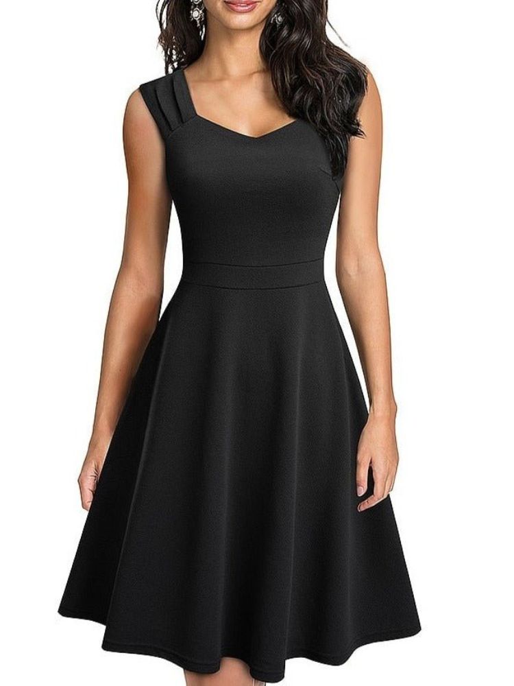 Women Elegant Sleeveless Fit and Flare Dress | Ayne