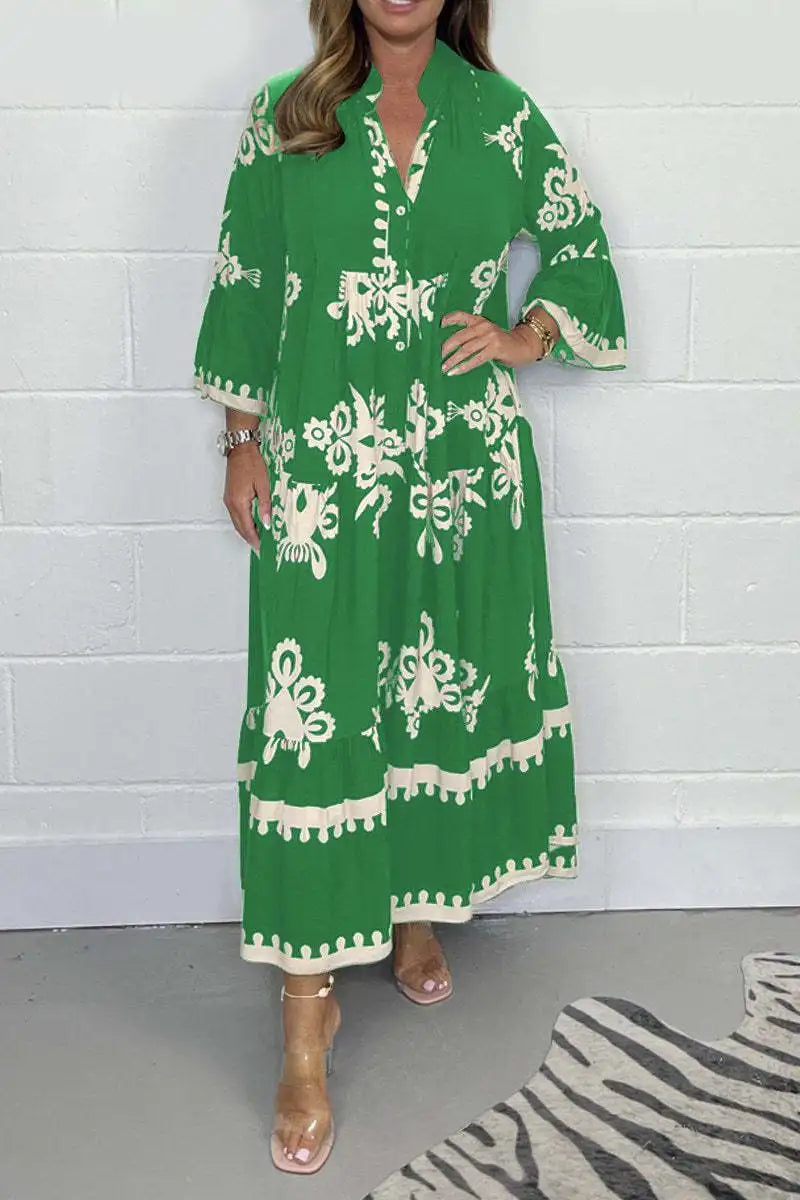 Women Boho Floral Maxi Dress | Celeste