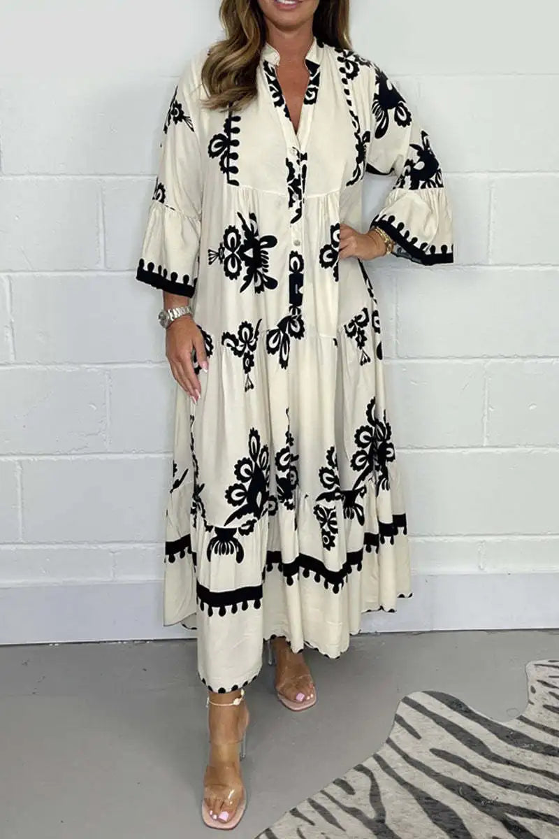 Women Boho Floral Maxi Dress | Celeste