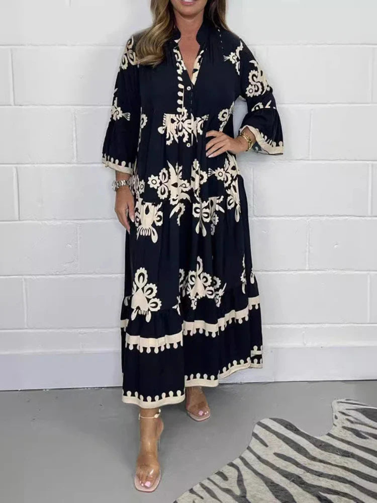 Women Boho Floral Maxi Dress | Celeste