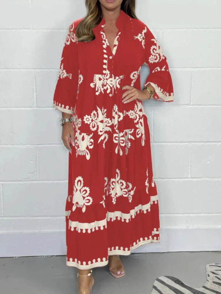 Women Boho Floral Maxi Dress | Celeste