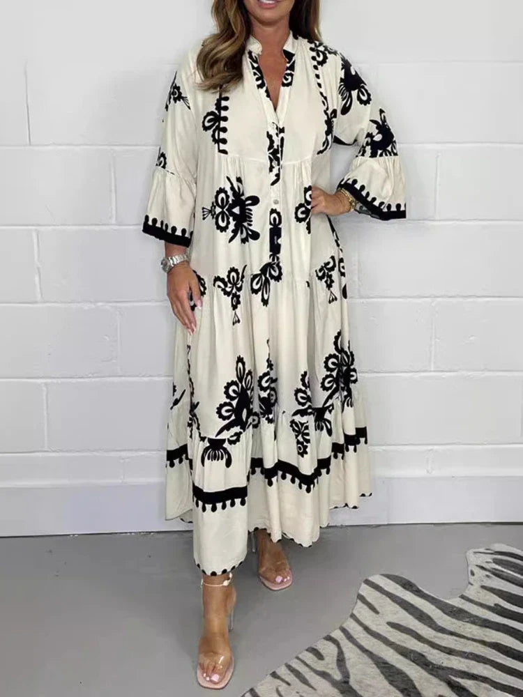 Women Boho Floral Maxi Dress | Celeste