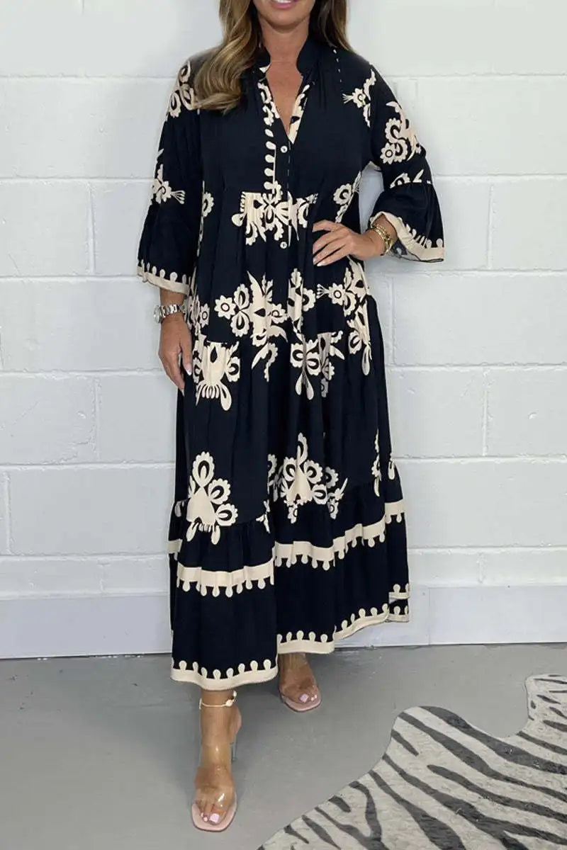 Women Boho Floral Maxi Dress | Celeste
