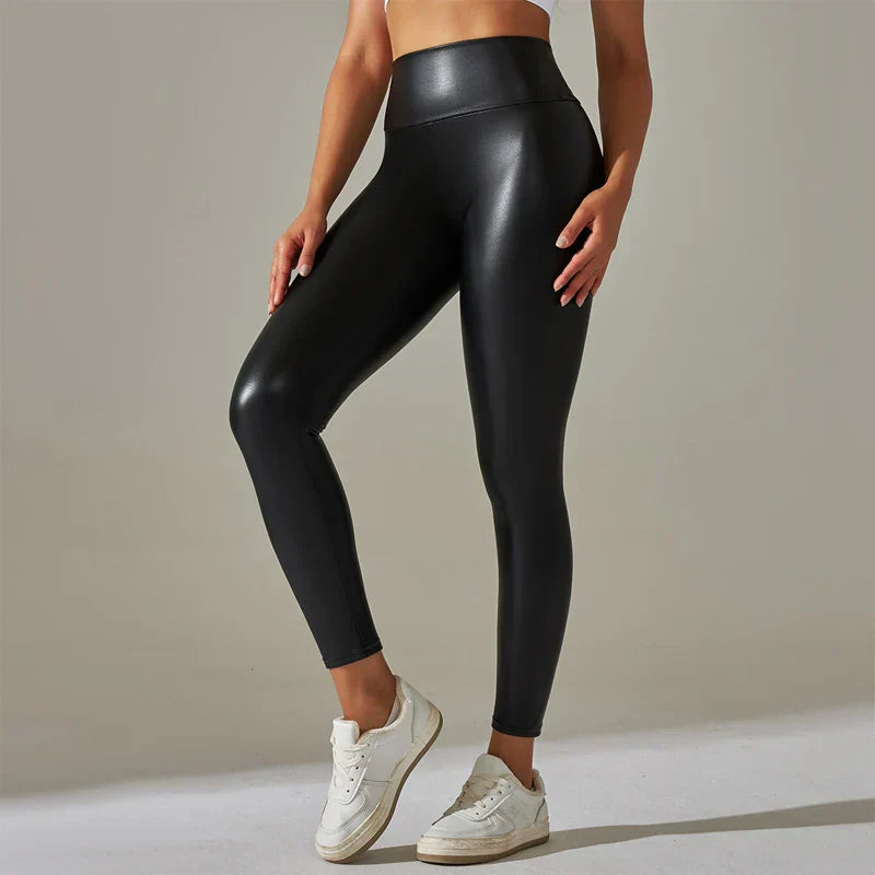 Women Liquid Leather Leggings | Keira