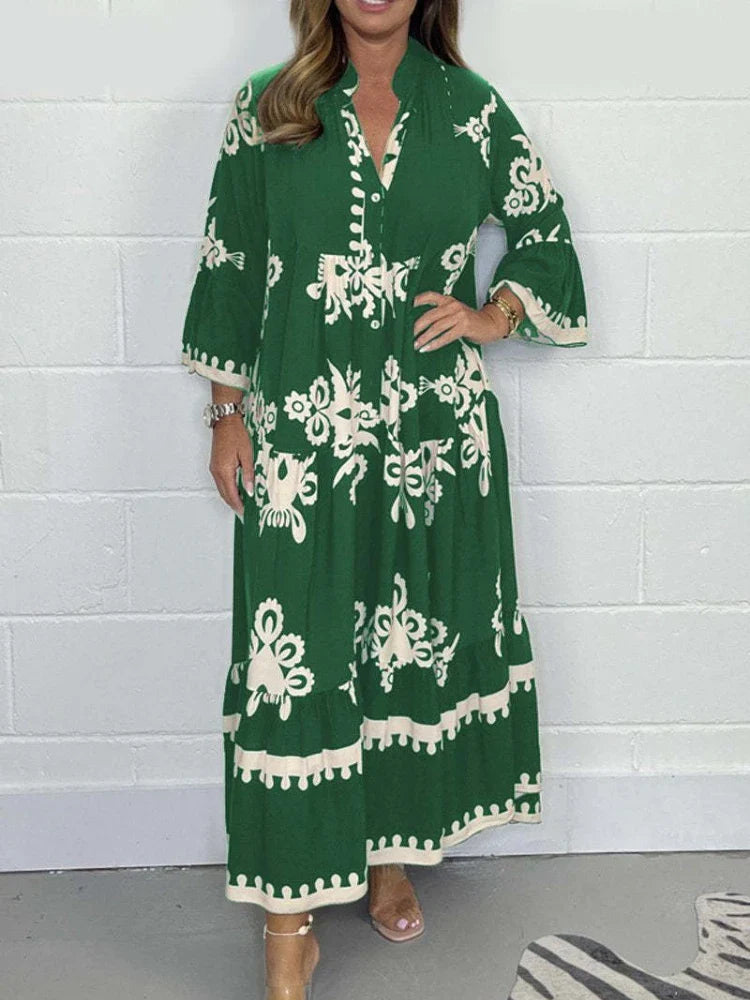 Women Boho Floral Maxi Dress | Celeste