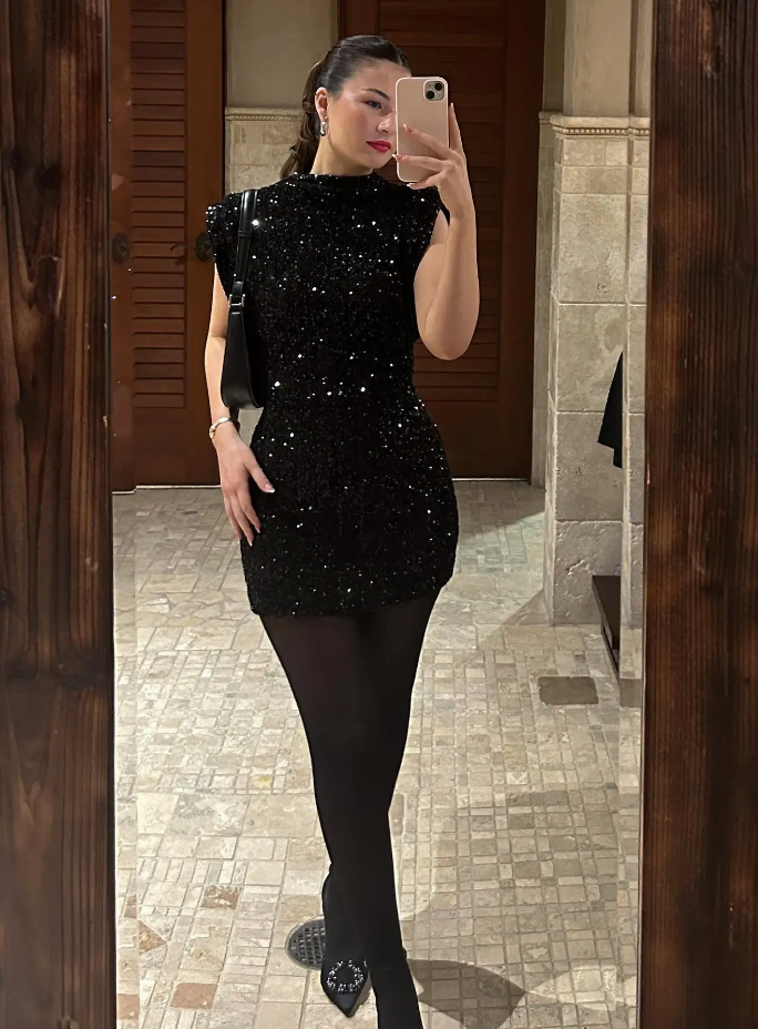 Women Elegant Sequin Dress | Selina