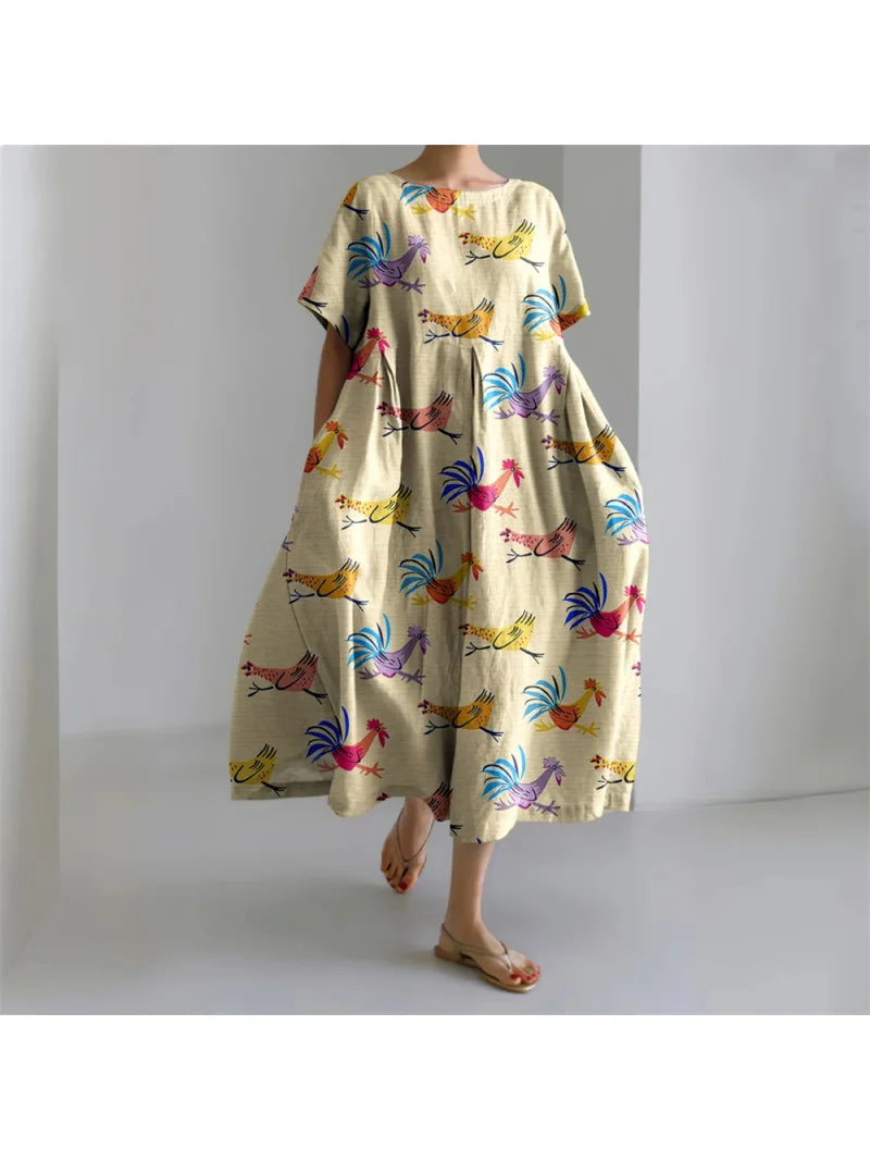 Women Floral Embroidered Midi Dress | Liza