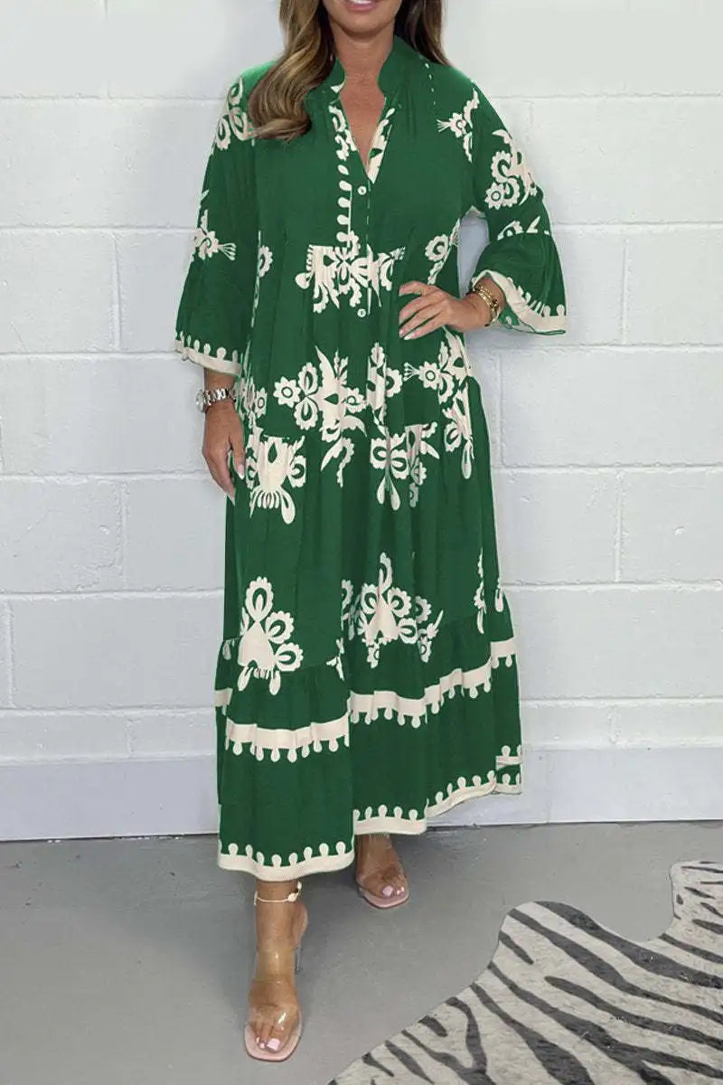 Women Boho Floral Maxi Dress | Celeste