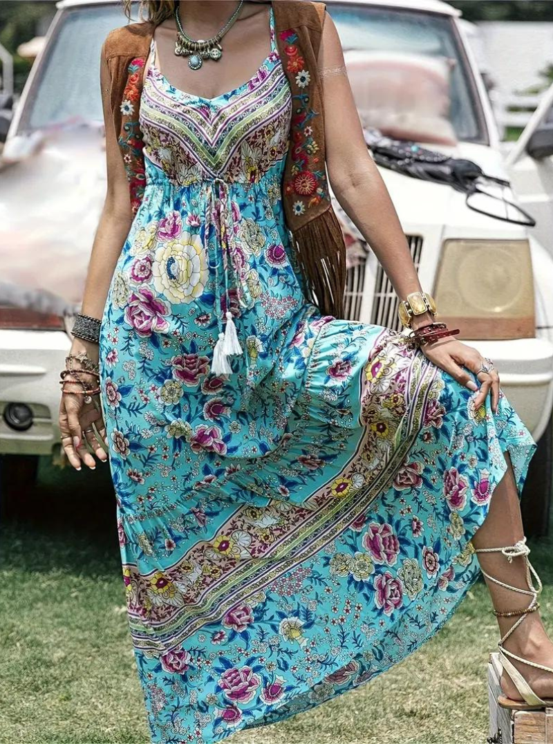 Women Bohemian Floral Maxi Dress | Olivia