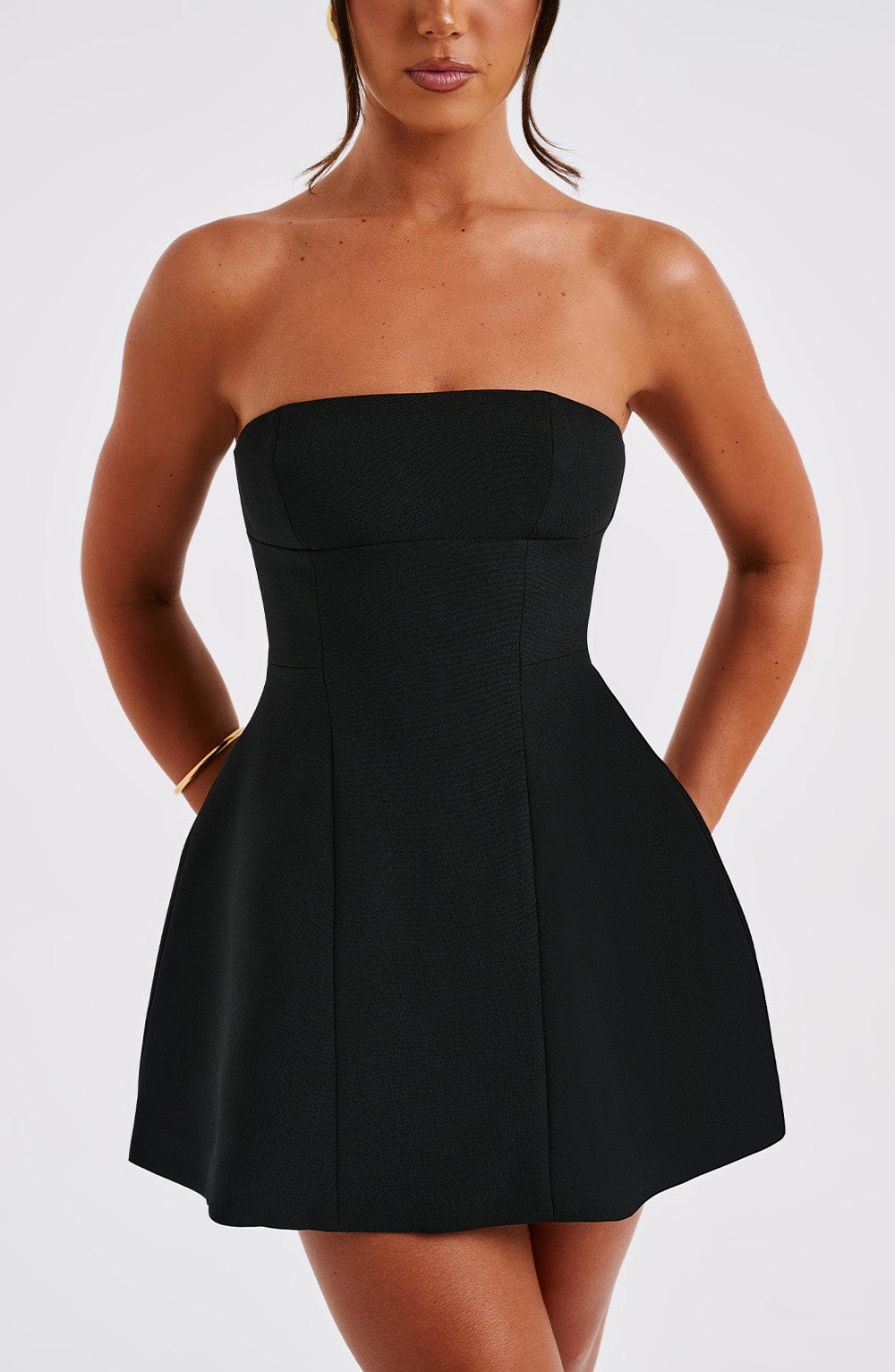 Women Strapless A-Line Mini Dress | Dinah