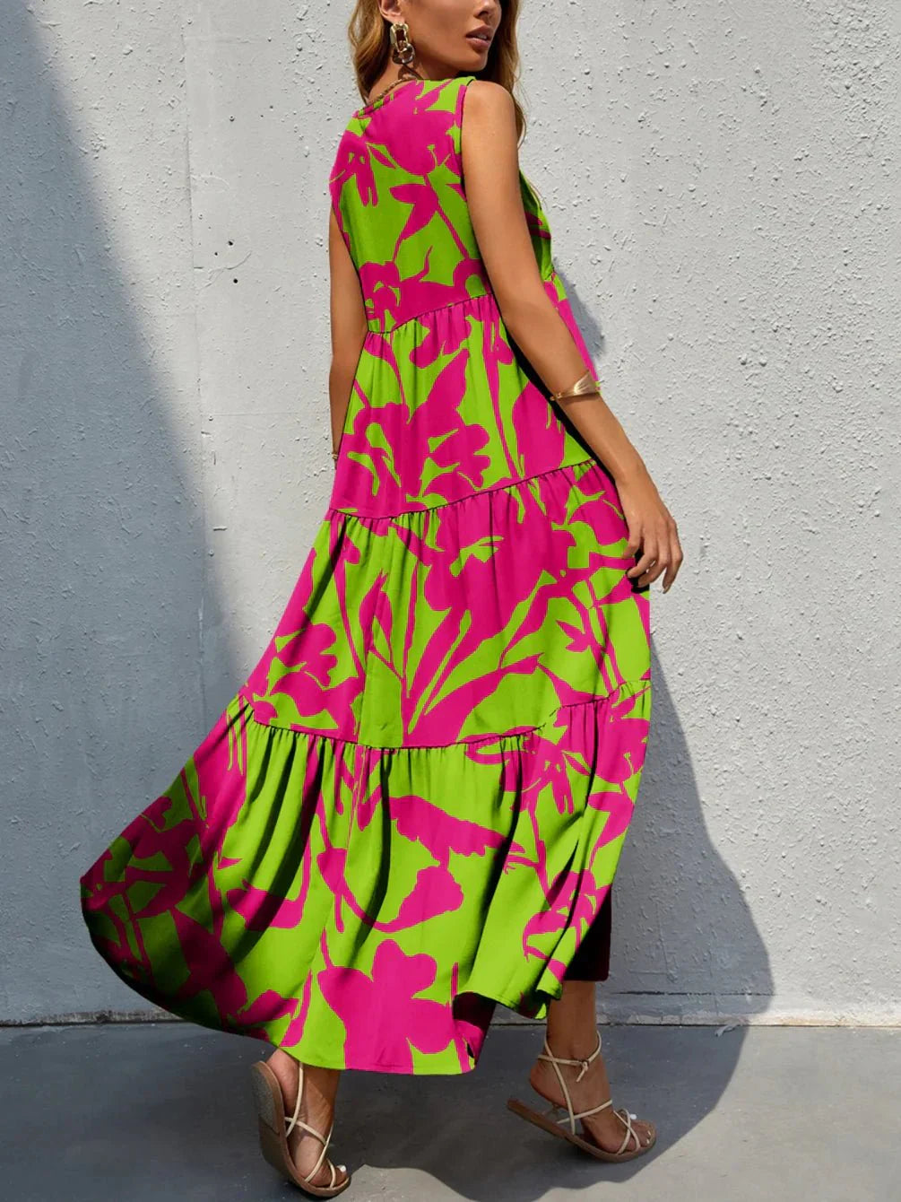 Women Bohemian Inspired Floral Maxi Dress | Katie