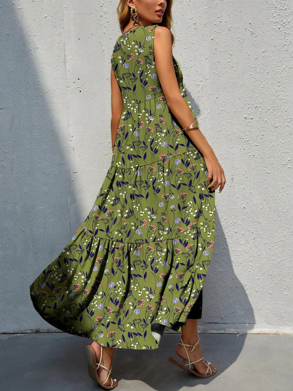 Women Bohemian Inspired Floral Maxi Dress | Katie
