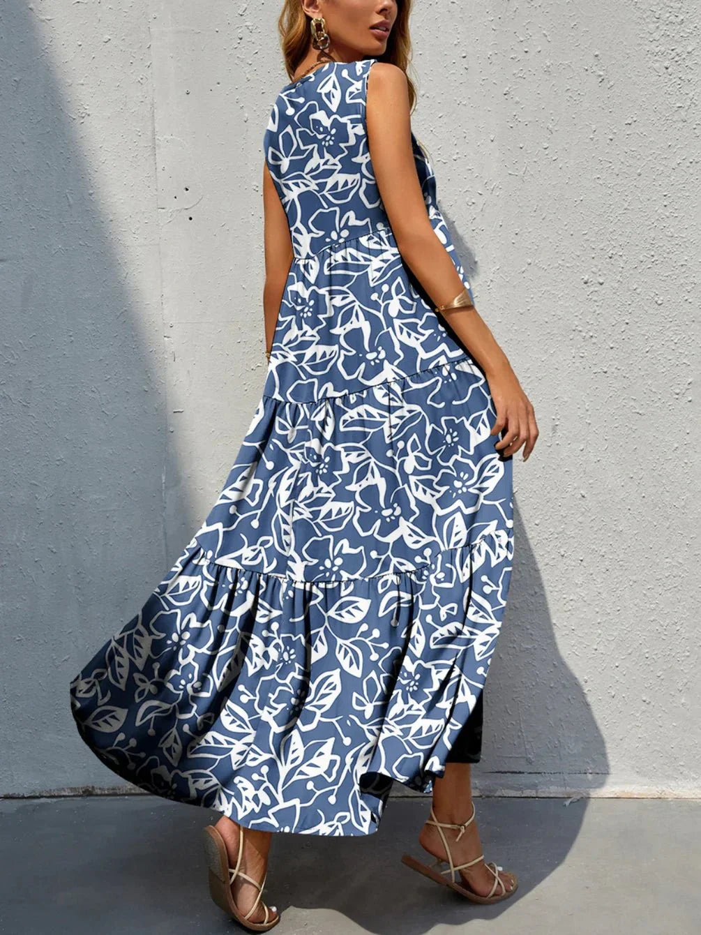 Women Bohemian Inspired Floral Maxi Dress | Katie