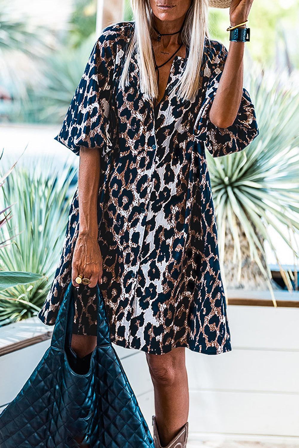 Women Leopard Print Summer Dress | Mila