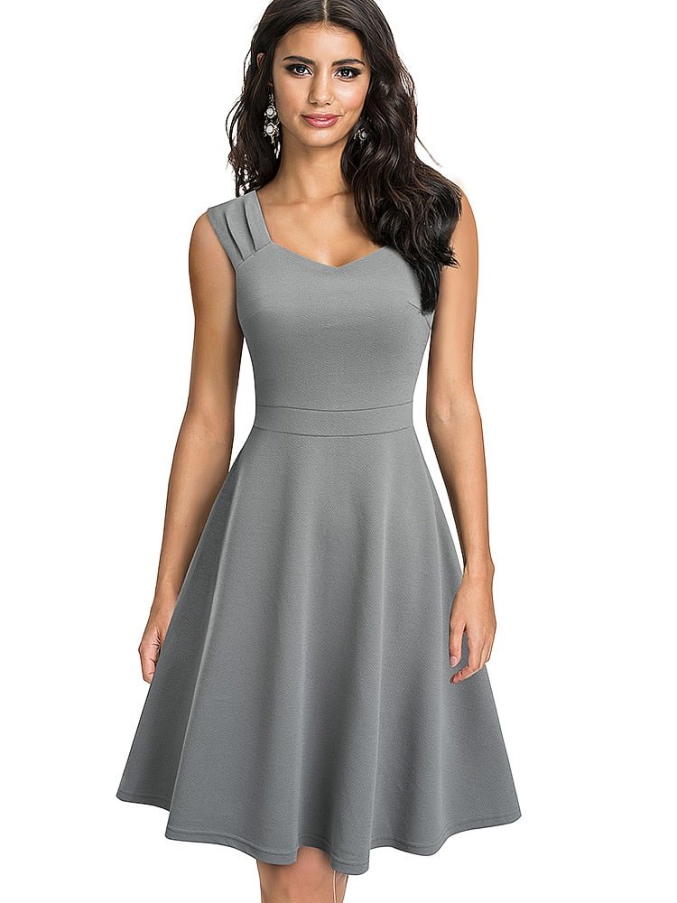 Women Elegant Sleeveless Fit and Flare Dress | Ayne
